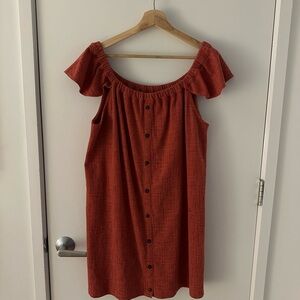 Madewell Terracotta Knit Dress